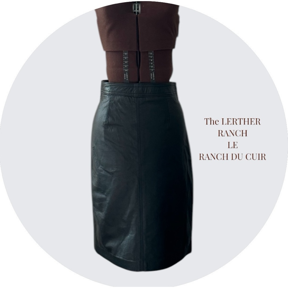 Women’s vintage The LERTHER RANCH LE RANCH DU CUIR leather skirt